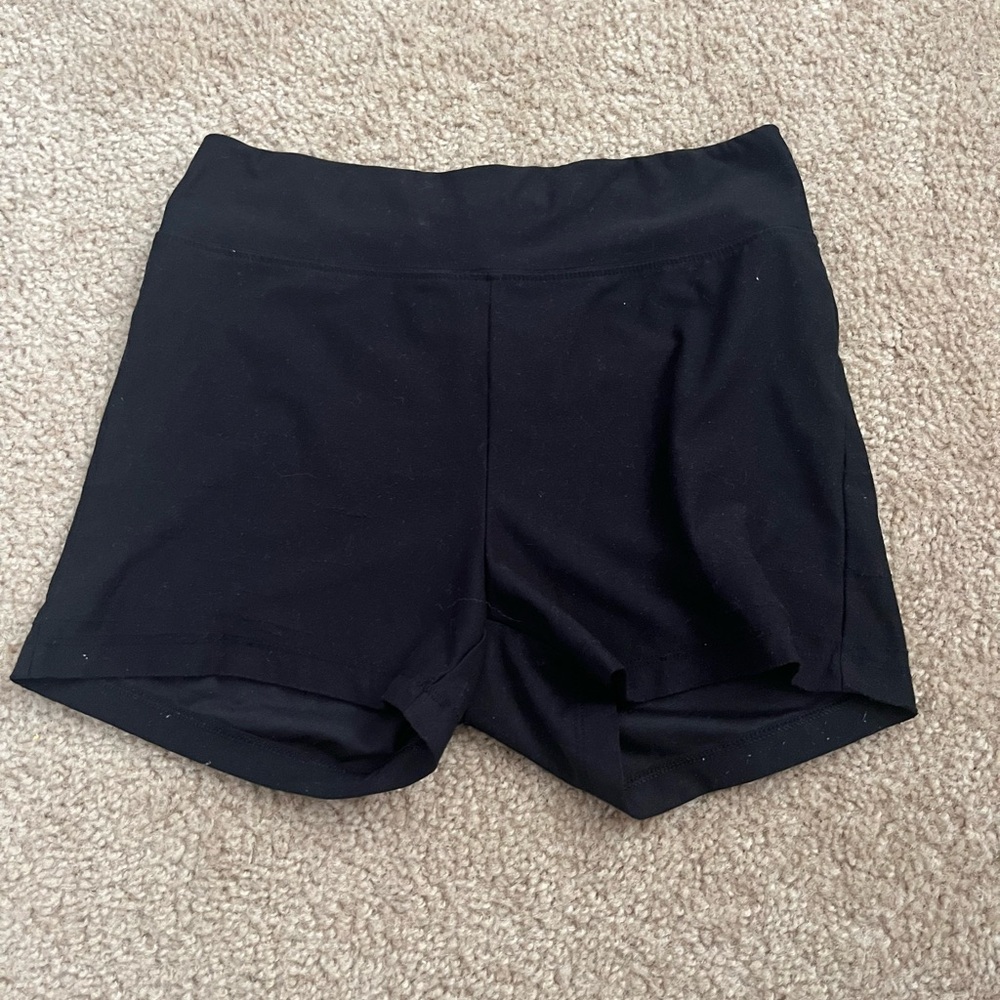 black shorts